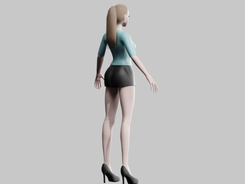 Cartoon Pretty Woman V19325 Modello 3D