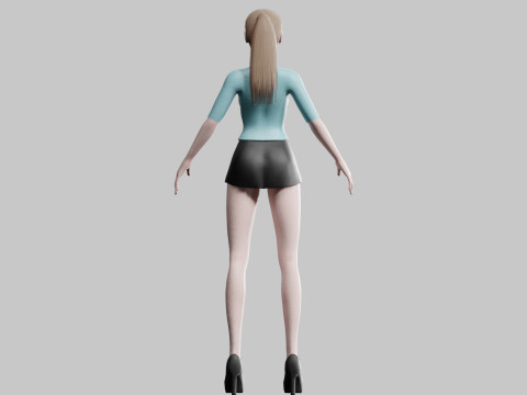Cartoon Pretty Woman V19325 Modello 3D