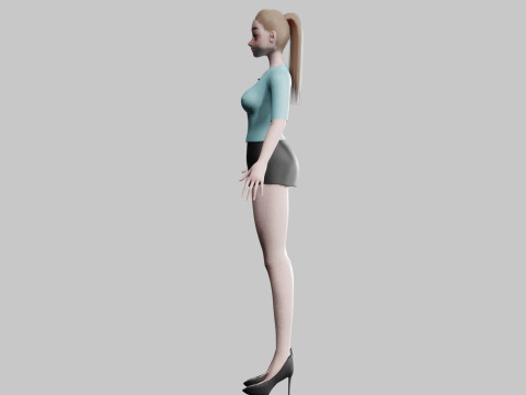 Cartoon Pretty Woman V19325 Modello 3D