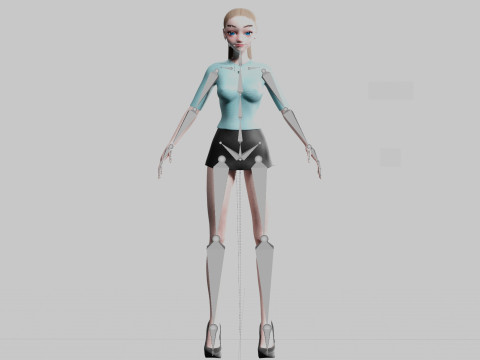 Cartoon Pretty Woman V19325 Modello 3D
