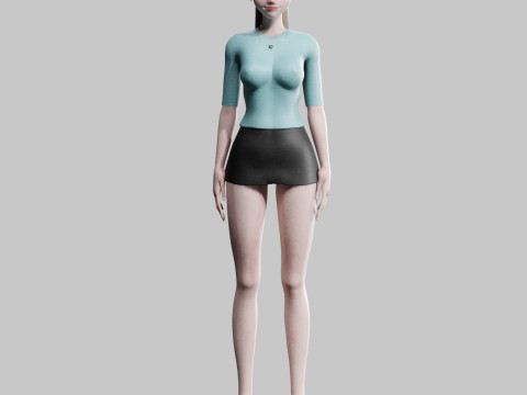 Cartoon Pretty Woman V19325 Modello 3D
