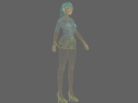 Cartoon Pretty Woman V19325 Modello 3D