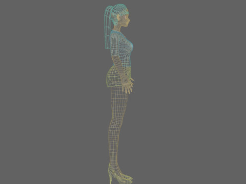 Cartoon Pretty Woman V19325 Modello 3D