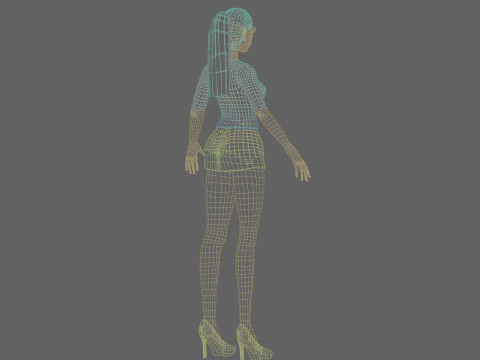 Cartoon Pretty Woman V19325 Modello 3D