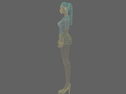 Cartoon Pretty Woman V19325 Modello 3D
