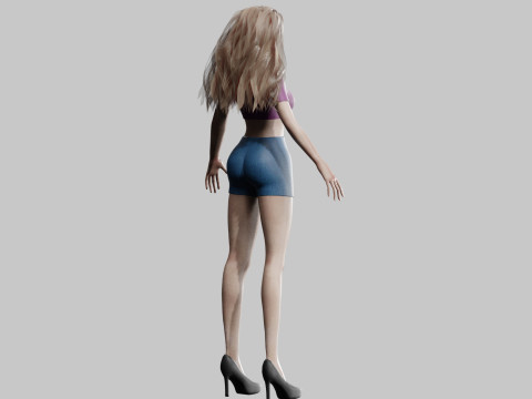 Classic cute Woman V30788 3D Model