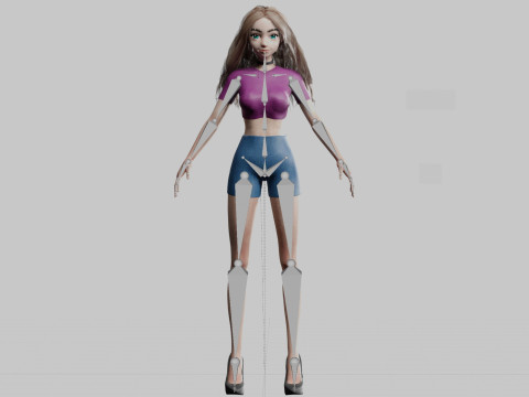 Classic cute Woman V30788 3D Model