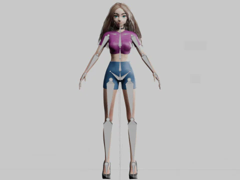 Classic cute Woman V30788 3D Model