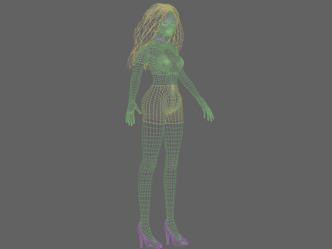 Classic cute Woman V30788 3D Model