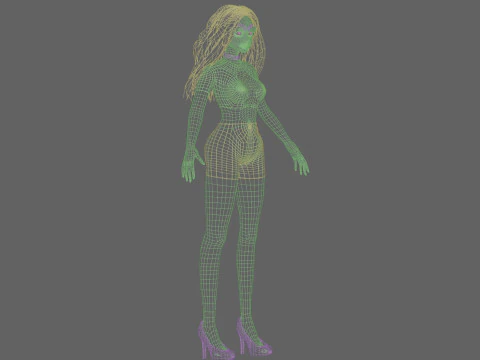 Classic cute Woman V30788 3D Model