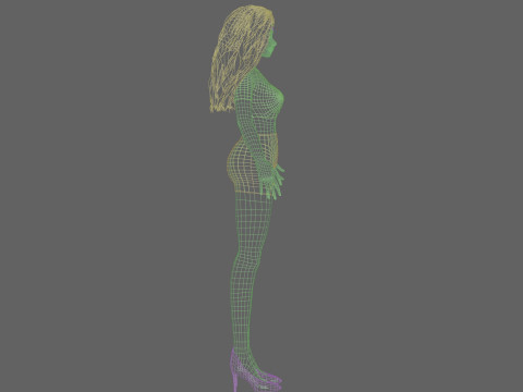 Classic cute Woman V30788 3D Model