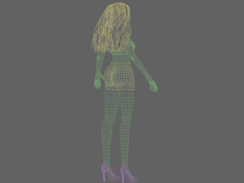 Classic cute Woman V30788 3D Model