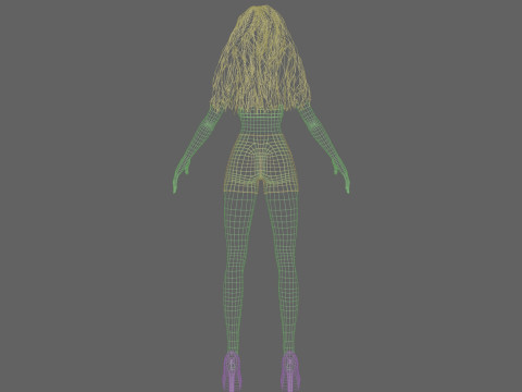 Classic cute Woman V30788 3D Model