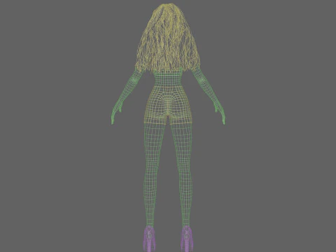 Classic cute Woman V30788 3D Model