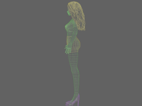 Classic cute Woman V30788 3D Model