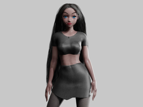 Classic Pretty Woman V33342 3D Model