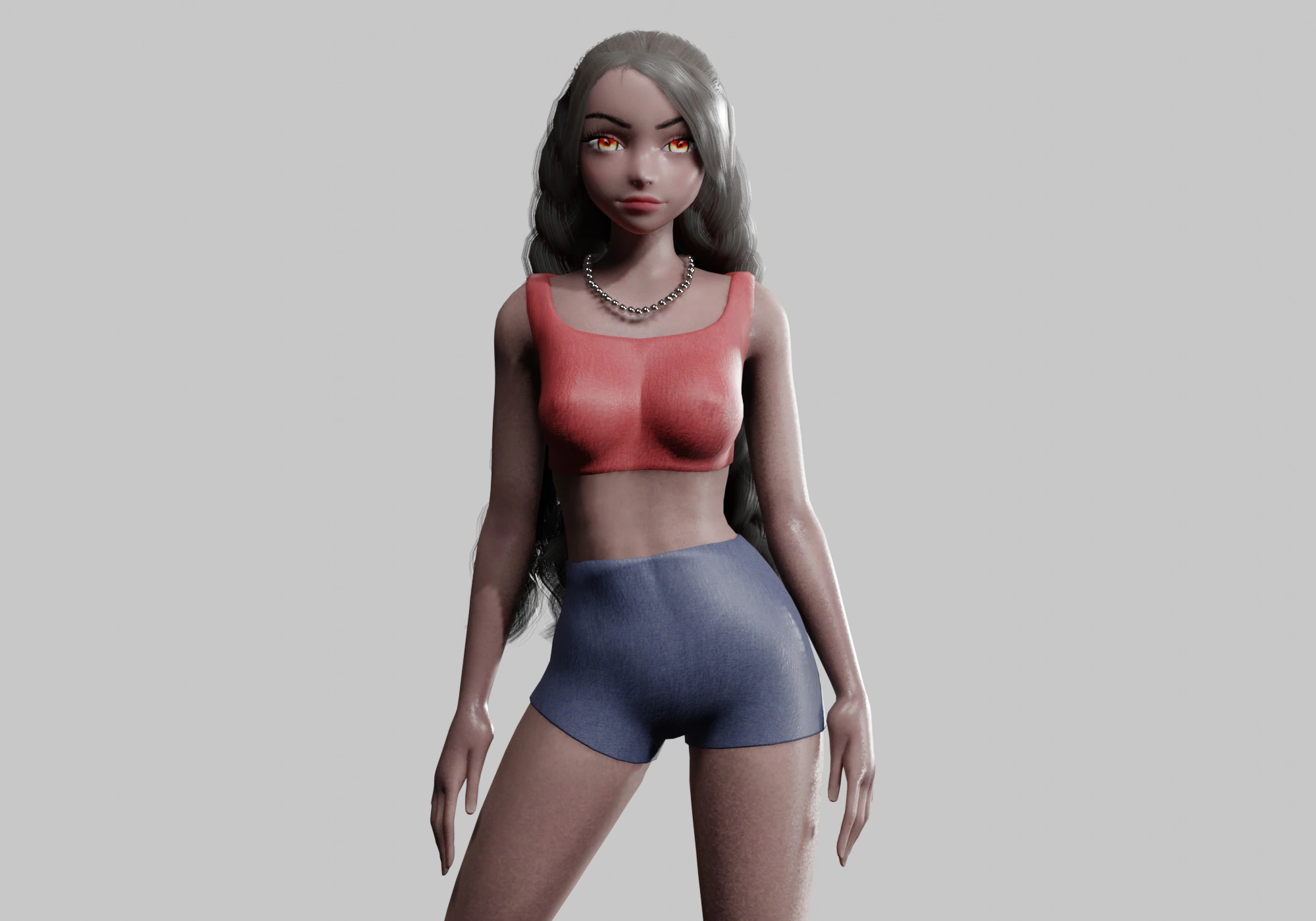 Cute Basic Woman V28741 3D Model .c4d .max .obj .3ds .fbx .stl .blend 