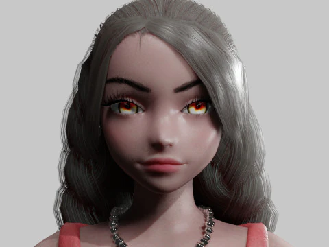 Cute Basic Woman V28741 3D Model