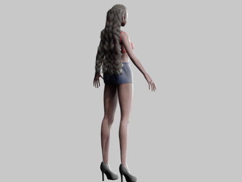 Cute Basic Woman V28741 3D Model