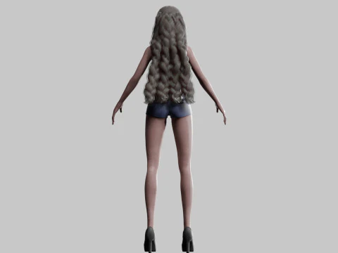 Cute Basic Woman V28741 3D Model
