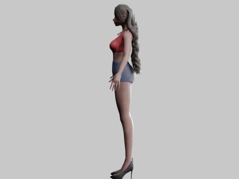 Cute Basic Woman V28741 3D Model