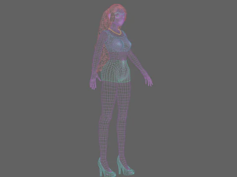 Cute Basic Woman V28741 3D Model