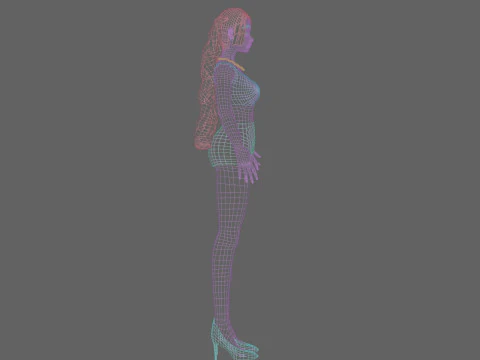 Cute Basic Woman V28741 3D Model