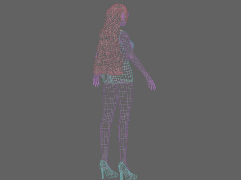 Cute Basic Woman V28741 3D Model