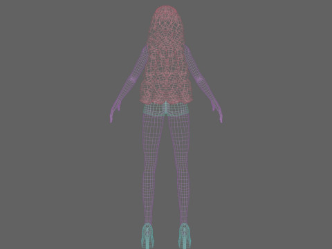 Cute Basic Woman V28741 3D Model