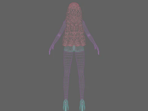 Cute Basic Woman V28741 3D Model