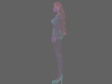 Cute Basic Woman V28741 3D Model