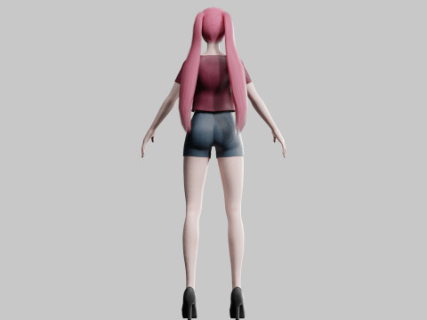 Cute Beautiful woman V23026 Modello 3D