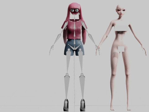 Cute Beautiful woman V23026 Modello 3D