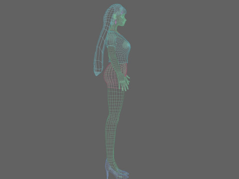 Cute Beautiful woman V23026 Modello 3D