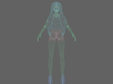 Cute Beautiful woman V23026 Modello 3D