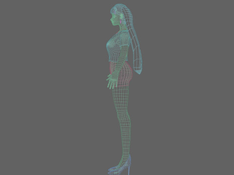 Cute Beautiful woman V23026 Modello 3D
