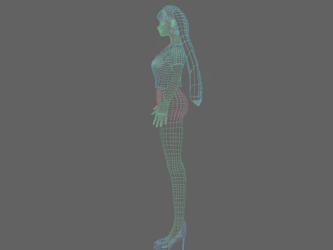 Cute Beautiful woman V23026 3D Model