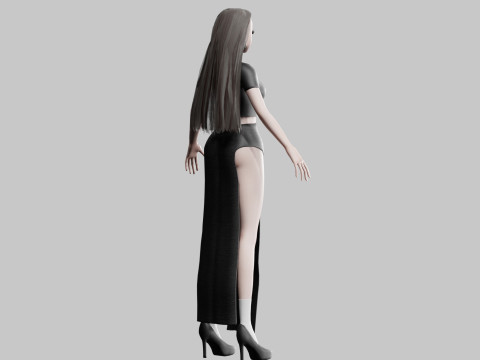 Cute Cartoon woman V31518 Modelo 3D