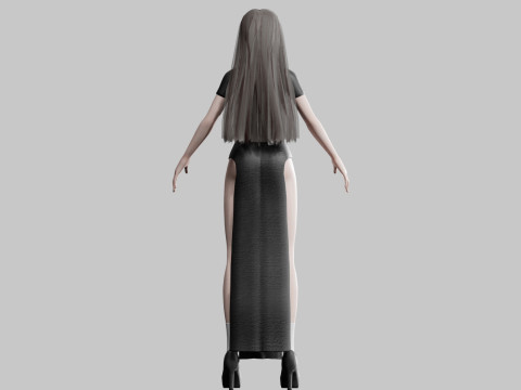 Cute Cartoon woman V31518 Modelo 3D