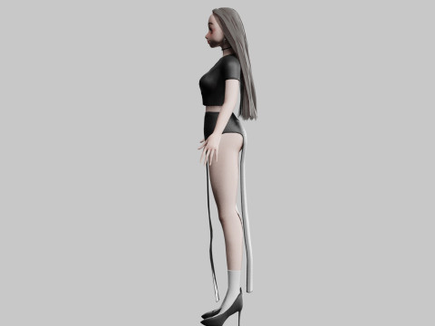 Cute Cartoon woman V31518 Modelo 3D