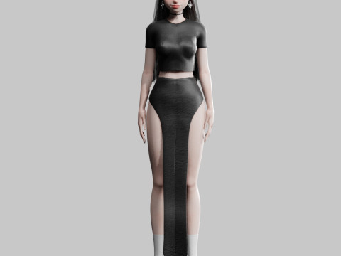 Cute Cartoon woman V31518 Modelo 3D