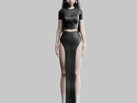 Cute Cartoon woman V31518 3D Model