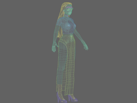 Cute Cartoon woman V31518 Modelo 3D