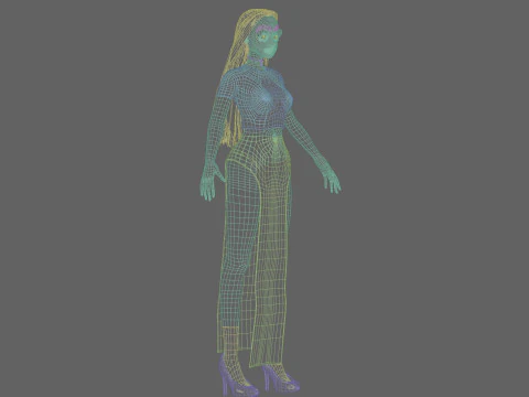 Cute Cartoon woman V31518 3D Model