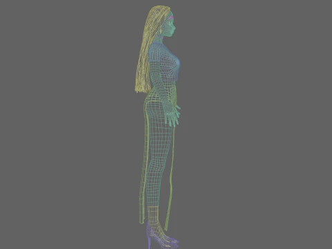 Cute Cartoon woman V31518 3D Model
