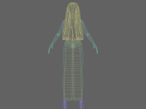 Cute Cartoon woman V31518 Modelo 3D