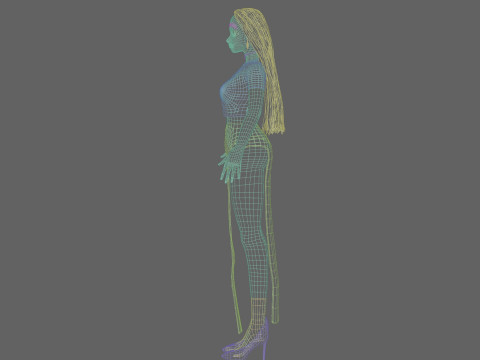 Cute Cartoon woman V31518 Modelo 3D
