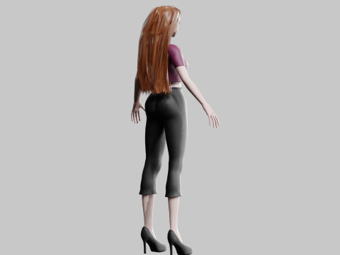 Cute classic Woman V30632 3D Model