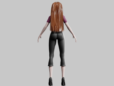 Cute classic Woman V30632 3D Model