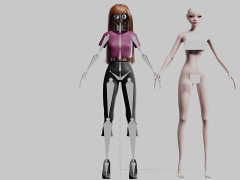 Cute classic Woman V30632 3D Model